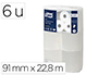 PAPIER TOILETTE TORK TRADITIONNEL DOUX PREMIUM 2   PLIS FSC ET ECOLABEL COLORS   BLANC PAQUET 6 ROULEAUX 198F