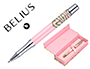 ROLLER BELIUS INK DREAMS ALUMINIUM ATTRIBUTS ARGENT ENCRE NOIRE COLORIS ROSE ONDULATIONS VERT MATCHA DANS COFFRET CADEAU