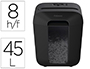 DESTRUCTEUR FELLOWES LX45 COUPE MICRO 8F SYSTEME        INTELLIBAR ANTIBOURRAGE       SAFESENSE