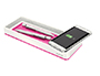 PLUMIER LEITZ WOW DUAL 105X32X271MM AVEC CHARGEUR INDUCTION POUR RECHARGE SMARTPHONE COLORIS ROSE