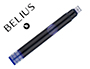 RECHARGE STYLO-PLUME BELIUS ENCRE COLORIS BLEUE BOITE 6   CARTOUCHES