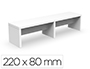 BANC EOL ELOISE L210CM POUR TABLE 220X80CM COLORIS BLANC  LOT 2 UNITES