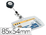 PORTE-BADGE DURABLE DE SCURIT 1 CARTE SANS CLIP ENCOCHE DOS 85X54MM