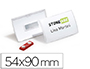 PORTE-BADGE DURABLE AIMANT PLIABLE POLYPROPYLNE MOUL SYSTME INNOVANT 54X90MM TRANSPARENT