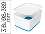 BAC RANGEMENT LEITZ MYBOX FORMAT A4 18L 318X198X385MM   BLANC BLEU