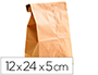 SACHET ALIMENTAIRE KRAFT BRUN 70G/M2 BIODEGRADABLE          12X24X5CM LOT DE 100