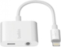ADAPTATEUR BELKIN JACK AUDIO ROCKSTAR AVEC RECHARGE        ADAPTATEUR USB-C ET           AUXILIAIRE 3,5MM
