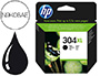 CARTOUCHE HP 304XL JET D'ENCRE N9K08AE COULEUR NOIR 300P