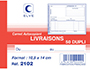 CARNET AUTOCOPIANT ELVE MANIFOLD 105X140MM FOLIOTAGE  2 COPIES 50 DUPLIS LIVRAISONS