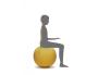 BALLON D'ASSISE ALBA ERGONOMIQUE PVC ET TISSU      POLYESTER SAFRAN