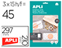 CARTES FAIRE-PART APLI 210X99MM 200G 15 FEUILLES A4  DE 3 CARTES PACK DE 45 CARTES
