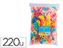 PERLE EN PLASTIQUE ANNEAUX MULTICOLORE IRISE             24 X 8MM SACHET DE 220U