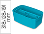 BOITE DE RANGEMENT LEITZ COSY MY BOX PETIT FORMAT AVEC      COUVERCLE + ORGANISATEUR      POIGNEE COLORIS BLEU