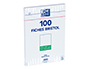 FICHE BRISTOL UNIVERSELLE 210X297 BLOC SAC H.100