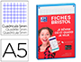 FICHES BRISTOL OXFORS REVISION 2.0 A5 PERFOREE  32  FICHES/FILM Q5X5 CADRE        TURQUOISE