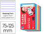 FICHES BRISTOL OXFORD FLASH 2.0 75X125MM 32 FICHES/FILM   L7MM CARTON ASSORTI
