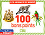 BON POINT EDITIONS LITO ANIMAUX DU MONDE TEXTE        PEDAGOGIQUE AU VERSO 61X82MM  BOITE 100 UNITES
