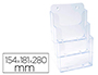 DISTRIBUTEUR EXACOMPTA POLYSTYRENE FORMAT A5         VEERTICAL 3 COMPARTIMENTS     TRANSPARENT