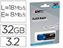 CLE USB EMTEC 3.2 B110  CLICK EASY 32GO COLORIS BLEU