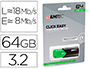CLE USB EMTEC 3.2 B110  CLICK EASY 64GO COLORIS VERT