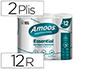 PAPIER HYGIENIQUE AMOOS DOMESTIQUE 2 PLIS 20M PAQUET  DE 12 ROULEAUX