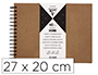 ALBUM A PERSONNALISER CLAIREFONTAINE COUVERTURE RIGIDE RELIURE INTEGRALE NOIRE 27X20CM 40 FEUILLES 200G COLORIS KRAFT