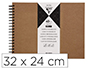 ALBUM A PERSONNALISER CLAIREFONTAINE COUVERTURE RIGIDE RELIURE INTEGRALE NOIRE 32X24CM 40 FEUILLES 200G COLORIS KRAFT