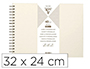 ALBUM A PERSONNALISER CLAIREFONTAINE COUVERTURE RIGIDE RELIURE INTEGRALE BRONZE 32X24CM 40 FEUILLES 200G IVOIRE IRISEE