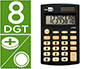 CALCULATRICE DE POCHE XF05 8 CHIFFRES SOLAIRE ET PILES     98X62X8 MM COLORIS NOIR