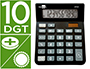 CALCULATRICE DE BUREAU LIDERPAPEL XF20 10 CHIFFRES   SOLAIRE ET PILES 127X105X24   MM COLORIS NOIR