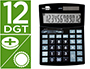CALCULATRICE DE BUREAU LIDERPAPEL XF29 12 CHIFFRES   TAXES SOLAIRE ET PILES        COLORIS NOIR 190X140X30 MM