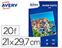 PAPIER PHOTO AVERY MAT 170G A4 PAQUET DE 20 FEUILLES