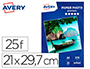 PAPIER PHOTO AVERY BRILLANT 270G A4 PAQUET DE 25 FEUILLES