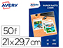 PAPIER PHOTO AVERY SATINE RECTO VERSO 200G A4 LASER     PAQUET DE 50 FEUILLES