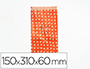 POCHETTES KRAFT FOND ROUGE 50G/M   15X31X6 CM  SACHET DE 50 UN