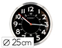 HORLOGE Q-CONNECT MURALE METALLIQUE MOUVEMENT          SILENCIEUX DIAMETRE 25 CM     COLORIS CHROME
