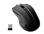 SOURIS Q-CONNECT SANS FIL OPTIQUE 1000DPI RECEPTEUR USB 2,4GHZ COLORIS NOIR