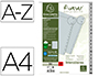 INTERCALAIRES IMPRIMES ALPHABETIQUES EXACOMPTA       POLYPROPYLENE A4 20POSITIONES A-Z GRIS