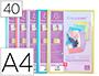 PORTE-DOCUMENTS EXACOMPTA KREACOVER A4 POLYPROPYLENE    40VUES ASSORTIMENT PASTEL