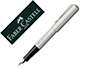 STYLO-PLUME FABER CASTELL HEXO POINTE MOYENNE EN ACIER  INOXIDABLE ARGENT MAT