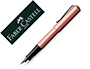 STYLO-PLUME FABER CASTELL HEXO POINTE MOYENNE EN ACIER  INOXIDABLE BRONZE