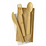KIT COUVERTS BAMBOU 3 EN 1 (F+C+S) PAQUET 200 UNITES