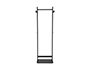 PORTE-MANTEAUX MAULSALSA VERTICAL METAL 8 CROCHETS     HAUTEUR 1,72M BASE PIED       52X40CM COLORIS NOIR