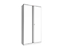 ARMOIRE HAUTE PHOENIX ACIER 190CM 2 PORTES ET 4 ETAGERES  SERRURE A CLE COLORIS BLANC