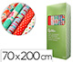 PAPIER CADEAU LIDERPAPEL TOUTE L'ANNEE ROULEAU 0,70X2M 60G MOTIFS ASSORTIS C-2024