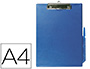 PORTE-BLOC Q-CONNECT CARTON RECOUVERT PVC PAISSEUR 3MM PORTE-STYLO 220X310MM COLORIS BLEU