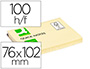 BLOC-NOTES Q-CONNECT QUICK NOTES 102X76MM 1 BLOC 100F REPOSITIONNABLES COLORIS JAUNE