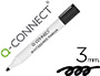 MARQUEUR Q-CONNECT TABLEAU BLANC POINTE OGIVE TRAC 2/3MM   CORPS PLASTIQUE ENCRE BASE    ALCOHOL COLORIS NOIR
