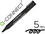 MARQUEUR Q-CONNECT PERMANENT POINTE BISEAUTE TRAC 5MM RSISTANTE CORPS PLASTIQUE COLORIS NOIR