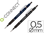 PORTE-MINE Q-CONNECT KAPPA 0.5MM POINTE RTRACTABLE GOMME BOUTON POUSSOIR GRIP CAOUTCHOUC COLORIS ASSORTIS